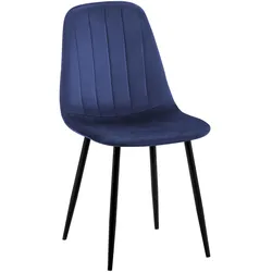 CLP Esszimmerstuhl Baxter Samt   Farbe: blau