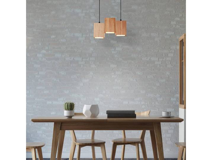 LEDVANCE SMART+ Smarte Hängeleuchte Decor Wood, dimmbar, Holz hell, für Wohn- / Esszimmer, Holz, Modern