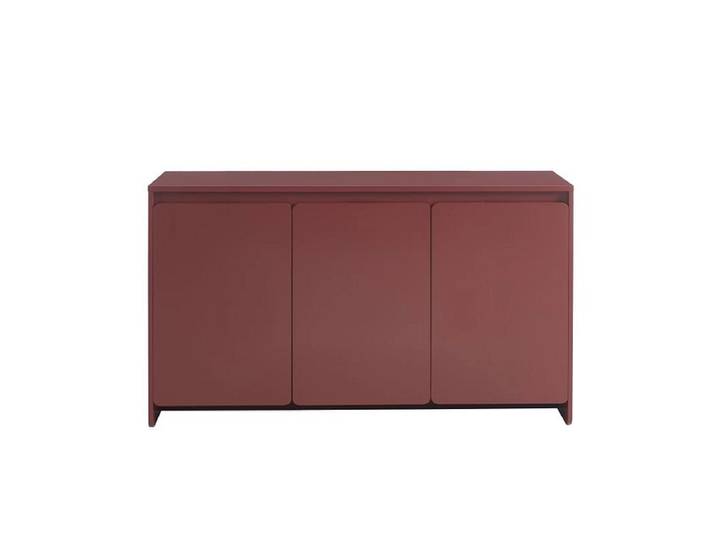 Sideboard BAÏTA AKKA 3 Türen 39.5x140x80cm bordeau lackiert / matt