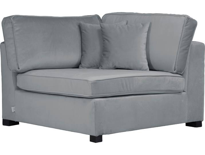 Sofaelement, Samtoptik, Grau, 100×100 cm, Polstermodule, Klassisch, Home Affaire