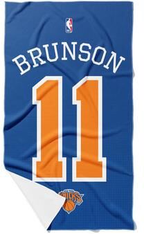 NBA New York Knicks Jalen Brunson Waffle Weave Beach Towel