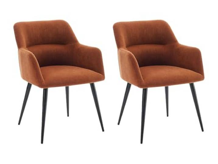 Vente-unique - Stuhl 2er-Set Heka - Polyester - Terracotta