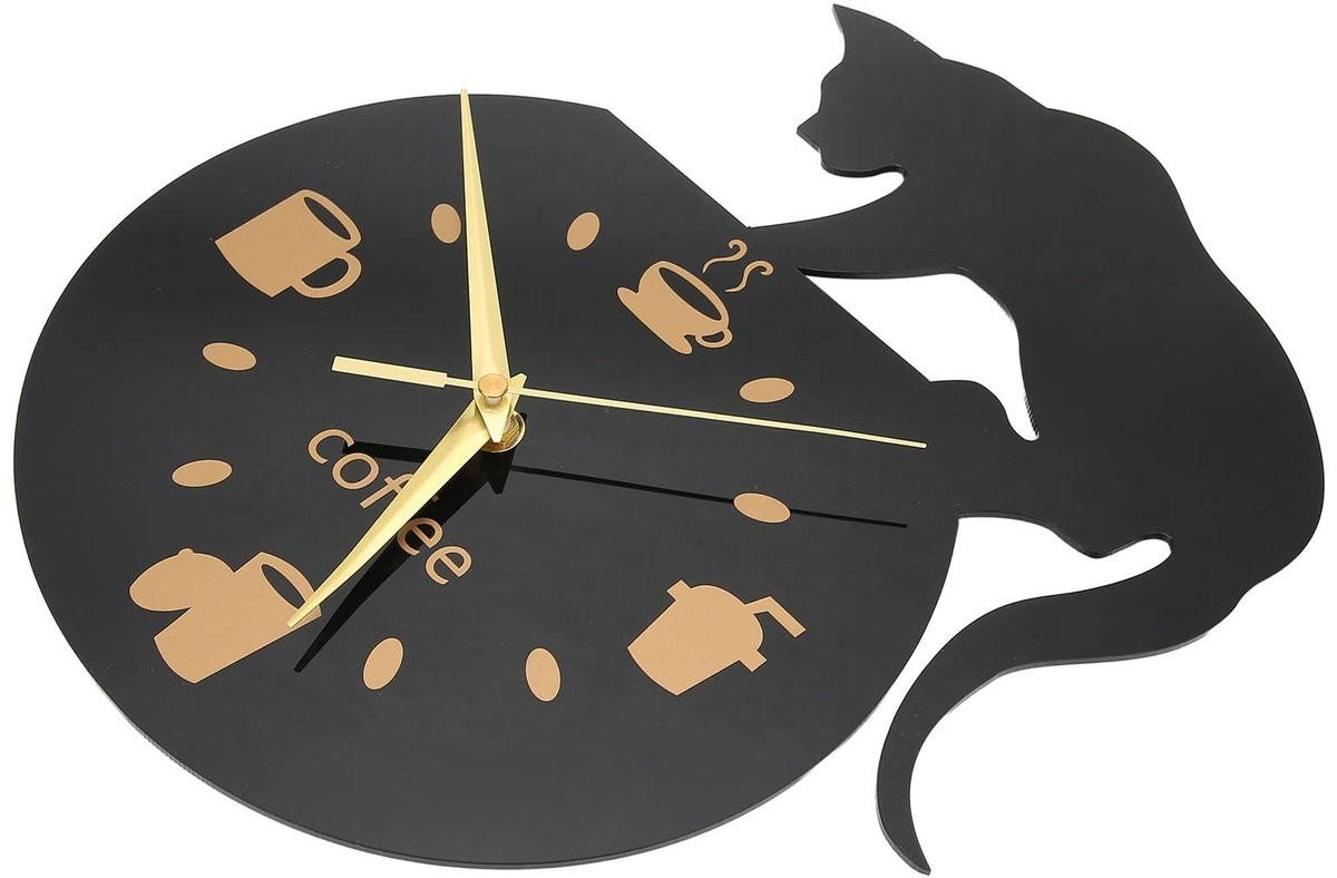 3D Effect Wandklok voor Keuken met Stille Beweging