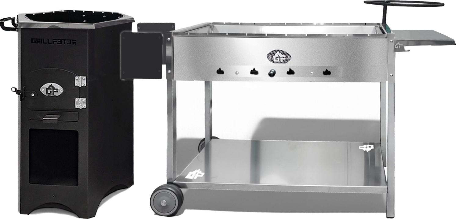 Grillstation Batyr Feuertonne mit Mangal und Zubehör