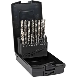 Stier, Bohrereinsatz, Spiralbohrer-Set Premium, in Kassette, DIN 338, HSS-Co5, 1-10 mm, 19-teilig
