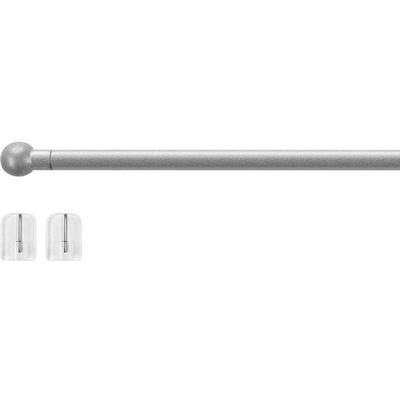 Scheibenstange GOOD LIFE "Kugel" Gr. 2, silber (mattchromfarben), Ø:10mm, Kunststoff, Metall, Gardinenstangen