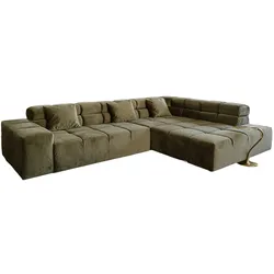 ECKSOFA NEVADA Hellgrün Velvet