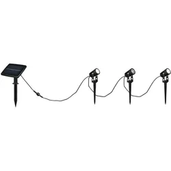 Reality, Gartenbeleuchtung, R83256332 Obidos LED Strahler 3x0,5W Schwarz Matt IP44 neutralweiss (IP44)
