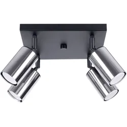 Sollux SL.1370 Plafond WINX 4 schwarz/chrom