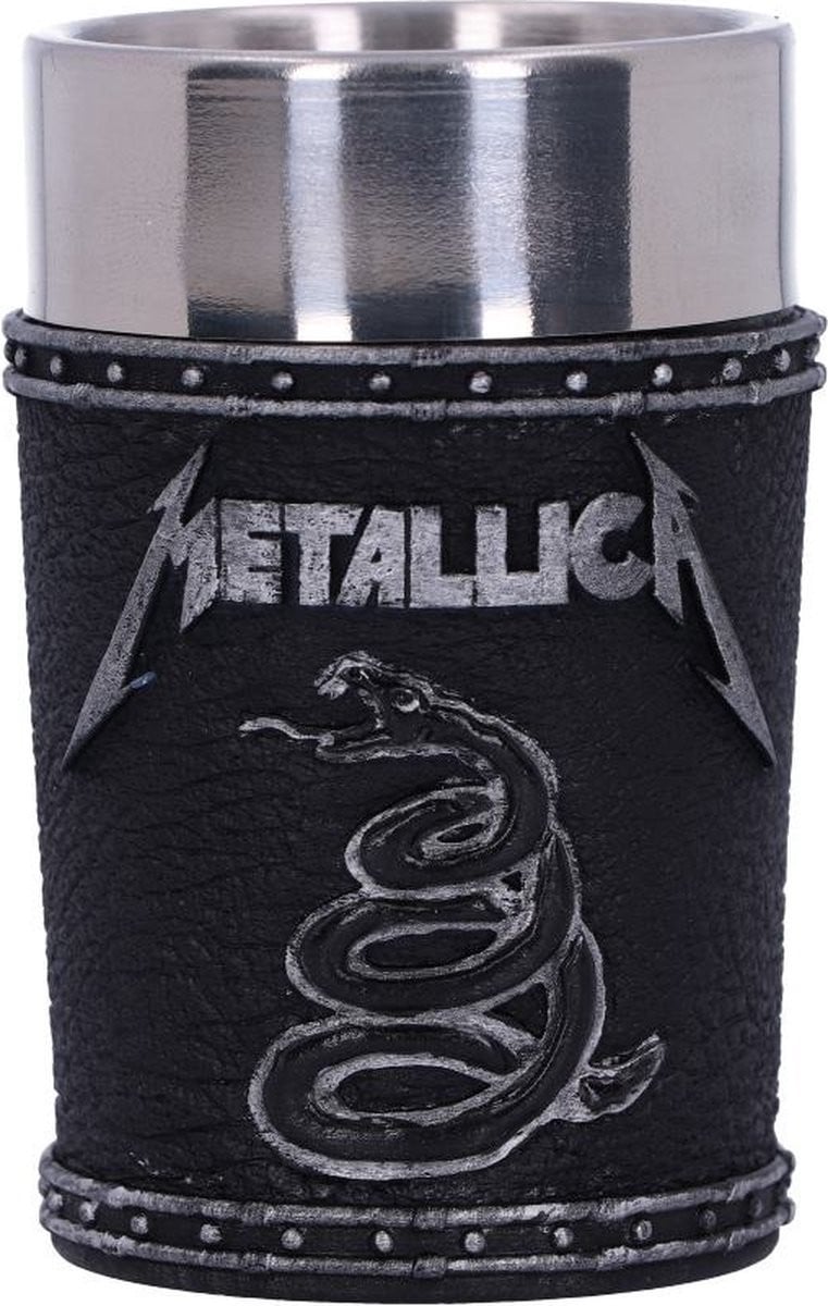 Nemesis Now Metallica The Black Album Shotglas met Snake Artwork - Zwart