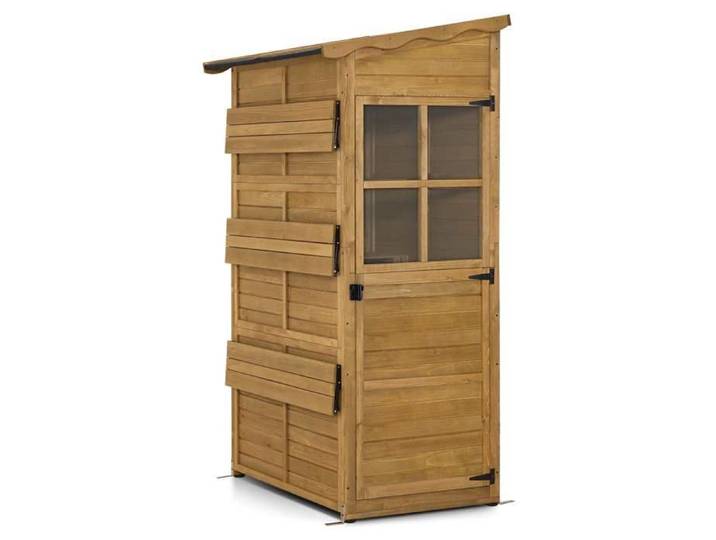 M MCombo Armoire de jardin en bois résistante aux intempéries rangement avec étagère réglable 1753