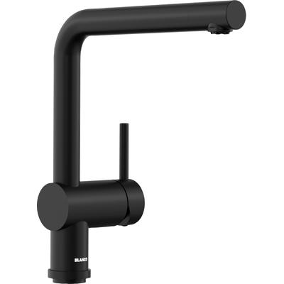 Küchenarmatur BLANCO "LINUS", schwarz (schwarz matt), B:27cm H:28cm T:11cm, Messing, Armaturen, Rohrauslauf