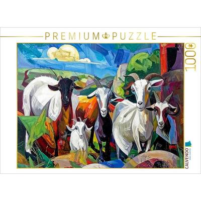 CALVENDO Puzzle Ziegenherde | 1000 Teile Lege-Größe 64x48cm Foto-Puzzle für glückliche Stunden