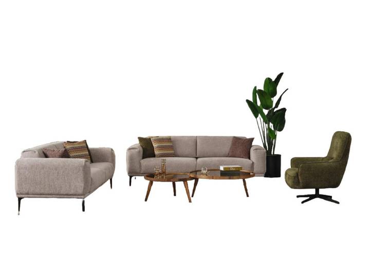 Xlmoebel Polstergarnitur Luxuriöses Designer Polstermöbel Set aus hochwertigen Materialien, (3-tlg., 3-tlg., 3tlg.Wohnzimmer Set (Sofagarnitur 3 + 2 + 1 Sitzer), Hergestellt in Europa