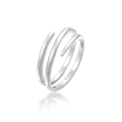Silberring ELLI "Ring Wickelring Statement Filigran 925 Silber" Gr. 50, silber, Fingerringe, Damen, 50, Silber 925 (Sterlingsilber), Silberring