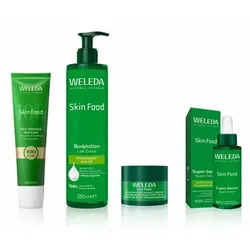 WELEDA Skin Food Set Original 100ml, Serum 30ml, Nacht 10ml Bodylotion 250ml