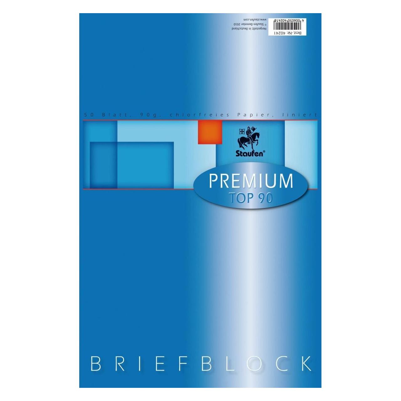 Staufen Briefblock A4 50BL Lin.21 90g (A4, Liniert) (734040241)