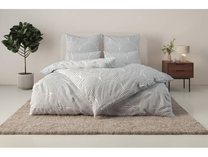 Bettwäsche GOODPRODUCT Matilda in Gr. 135x200 oder 155x220 cm , grau, B/L: 155cm x 220cm, 1 Stk., 1 Stk., Renforcé, B/L: 80cm x 80cm, 2, Renforcé, Obermaterial: 100% Baumwolle, Bettwäsche, Bettwäsche, Bettwäsche aus Baumwolle, Bettwäsche mit skandinavischem Design