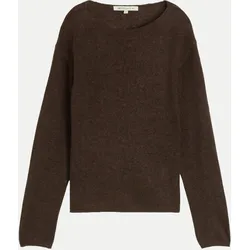 Strickpullover mit Alpaka-Anteil Braun S