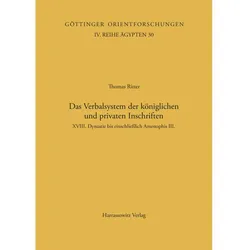 Das Verbalsystem der königlichen und privaten Inschriften, Fachbücher von Thomas Ritter