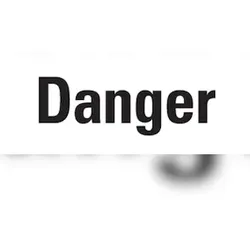 Aufkleber Gefahrstoffetiketten, Signalwort: Danger, auf Rolle à 500 Stück - 90 x 35 mm Folie selbstklebend