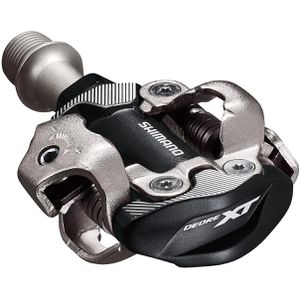 Shimano Fahrradpedale DEORE XT PD-M8100 9/16 Zoll Mountainbike, Klickpedale für Cleats, rutschfest, aus Aluminium
