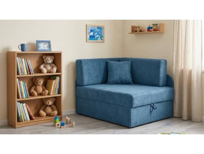 Family Meble Kinder-Schlafsofa Denis Design mit Bettkasten, ausziehbar – Variante Rosa