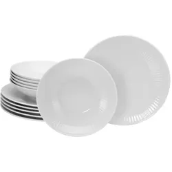 CreaTable Valencia Weiss Tafelservice 12-tlg Porzellan