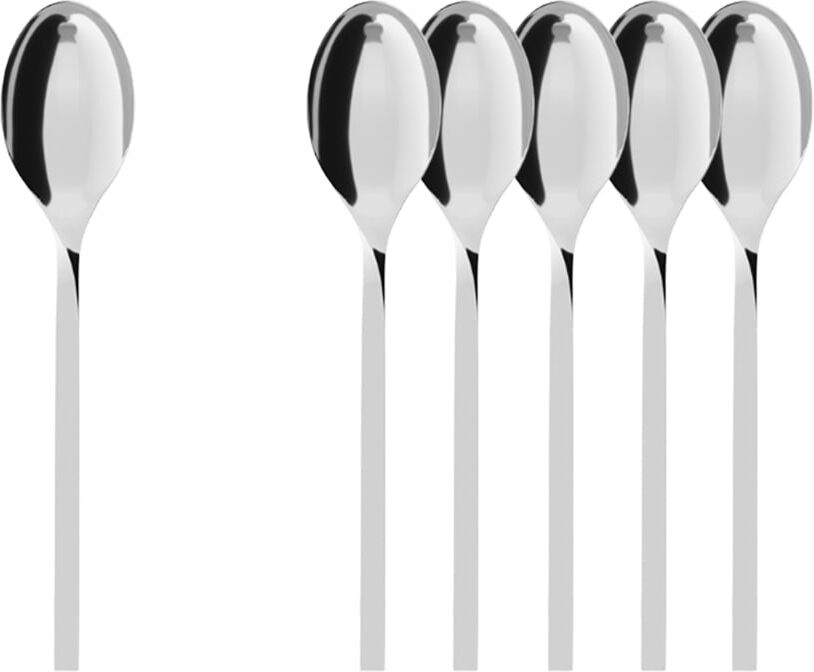 Esslöffel VILLEROY & BOCH "Tafellöffel NewWave 202 mm 6er Set silber", silber, B:4,5cm L:22cm, Esslöffel, Spülmaschinenfest