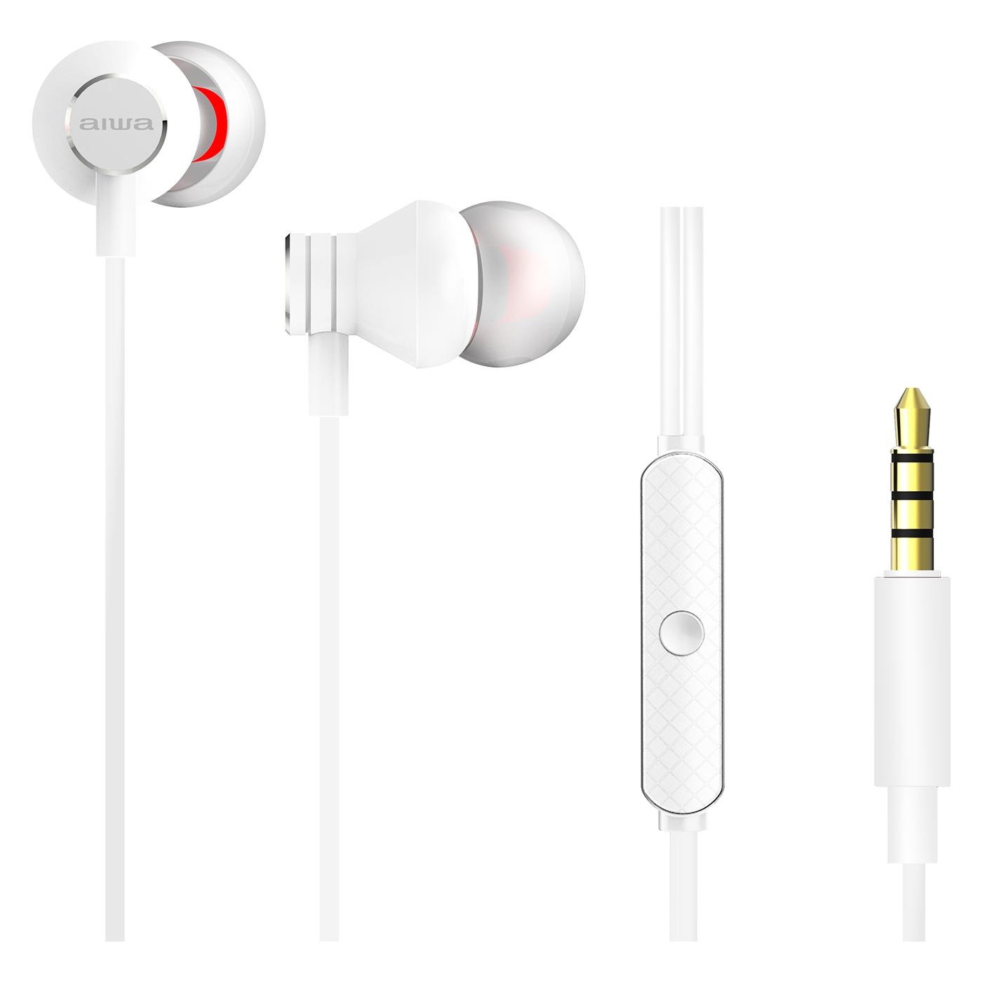 Aiwa ESTM-50WT Kopfhörer & Headset Verkabelt im Ohr Calls/Music Weiss (Kabelgebunden) (ESTM-50WT)