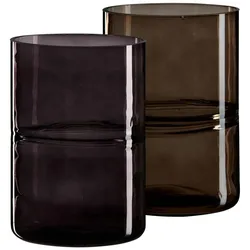 Ritzenhoff & Breker Larissa Windlicht 20 cm 2er Set anthrazit/braun