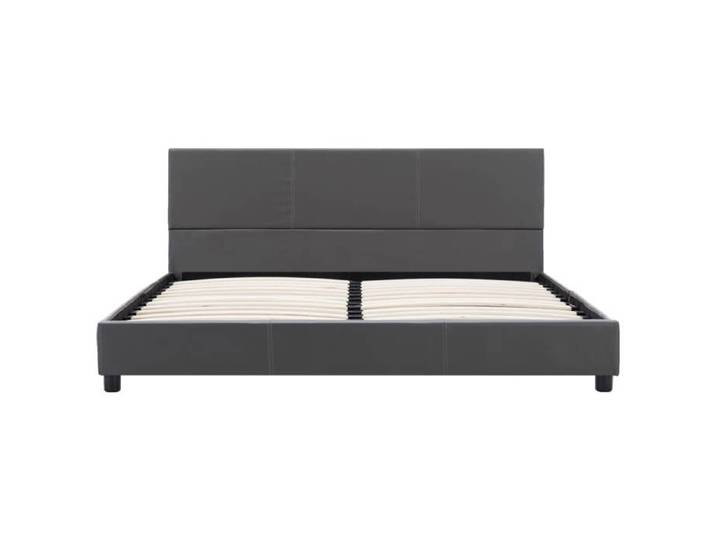 (En Promotion)Lit 2 PERSONNES 160x200cm Cadre de lit Contemporain Gris Similicuir 160x200cm L284199