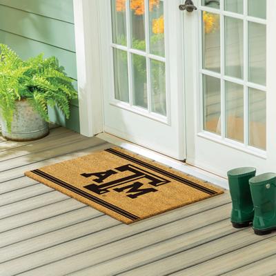 Evergreen Texas A&M Monochrome Indoor/Outdoor Coir Door Mat