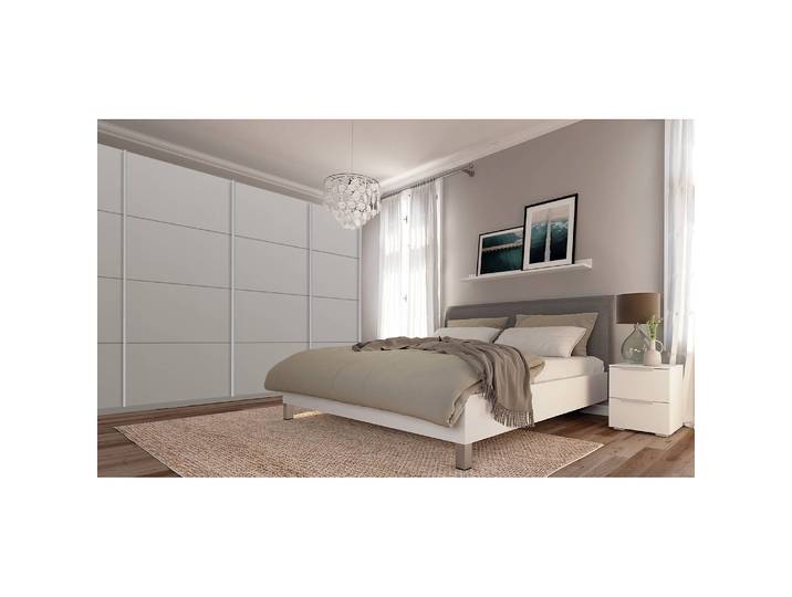 Schwebetürenschrank pure 360 x 236cm Grau/Seidengrau 4 Türen