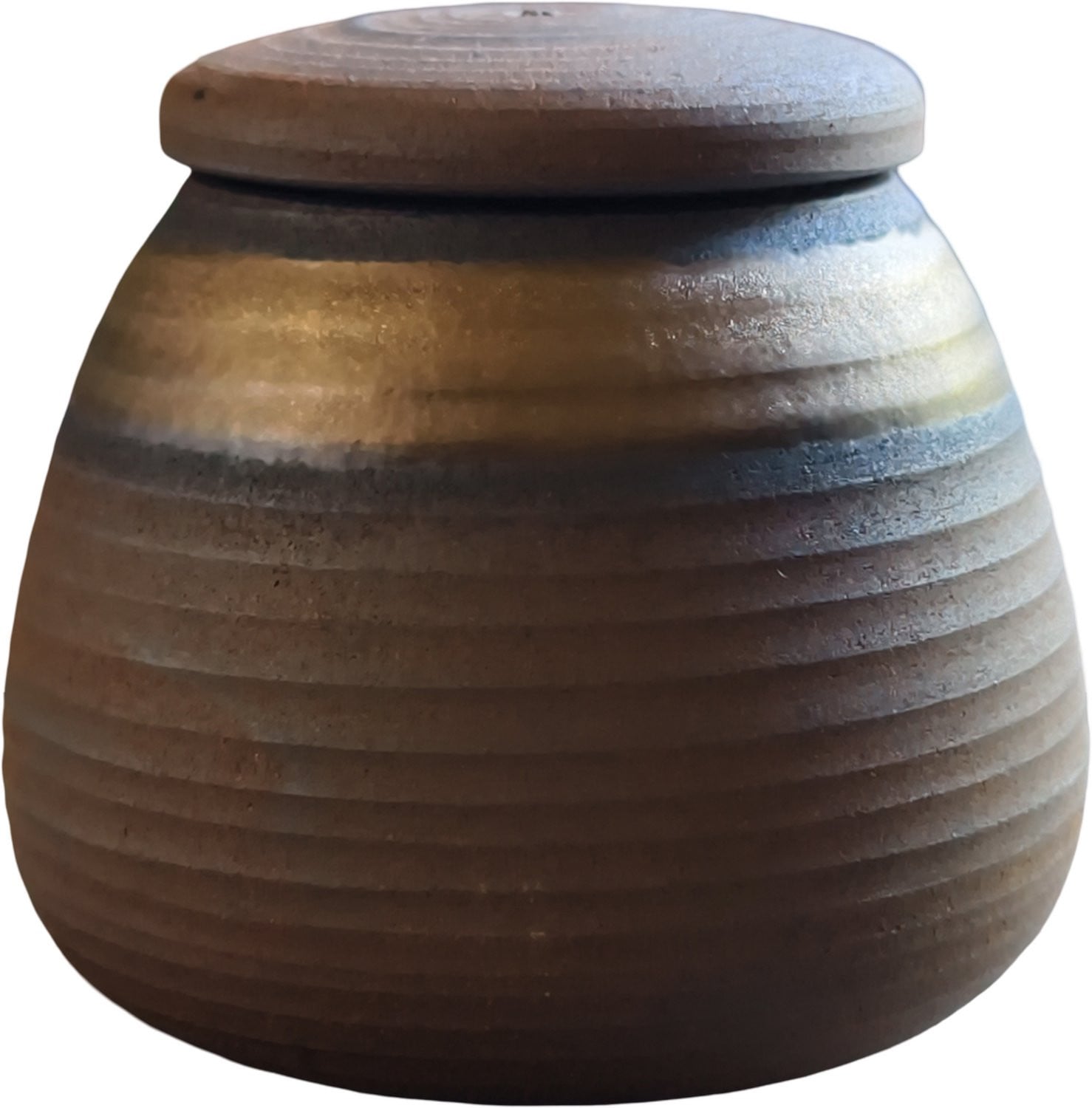 Keramieken mini urn koperkleurig