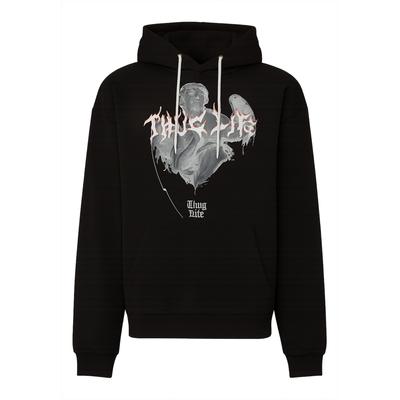 Kapuzensweatshirt THUG LIFE "Thug Life Thug Life Atmosphere Hoodies", Herren, Gr. XXL, schwarz, 100% Baumwolle, bedruckt, Rundhals, Sweatshirts