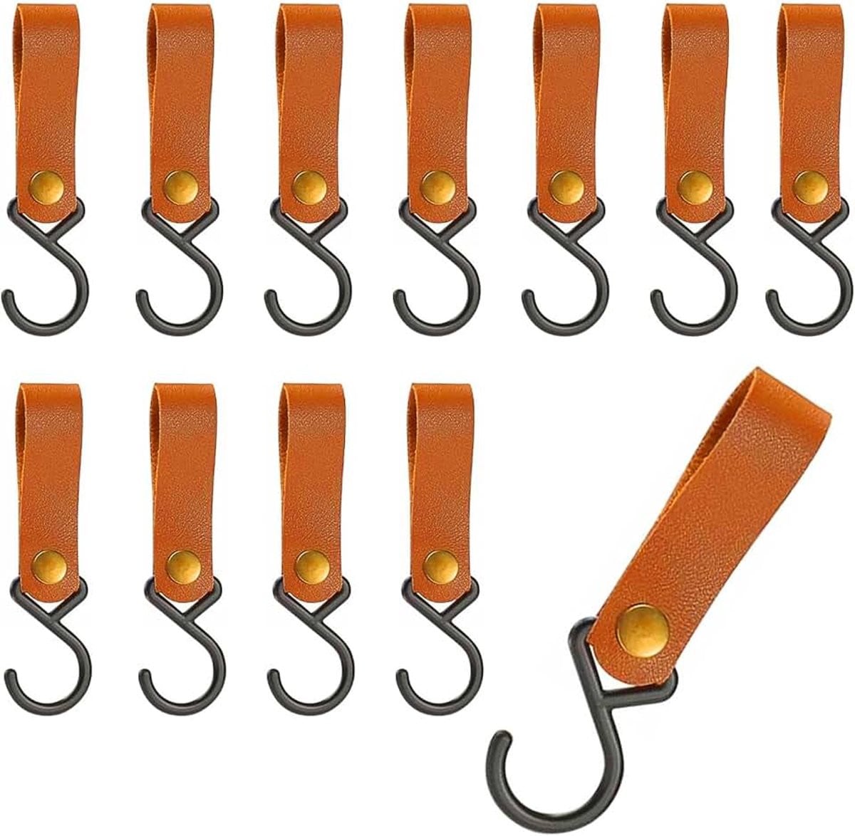 12 stuks S-haken voor kledingstangen, camping en gebruik in de keuken of badkamer