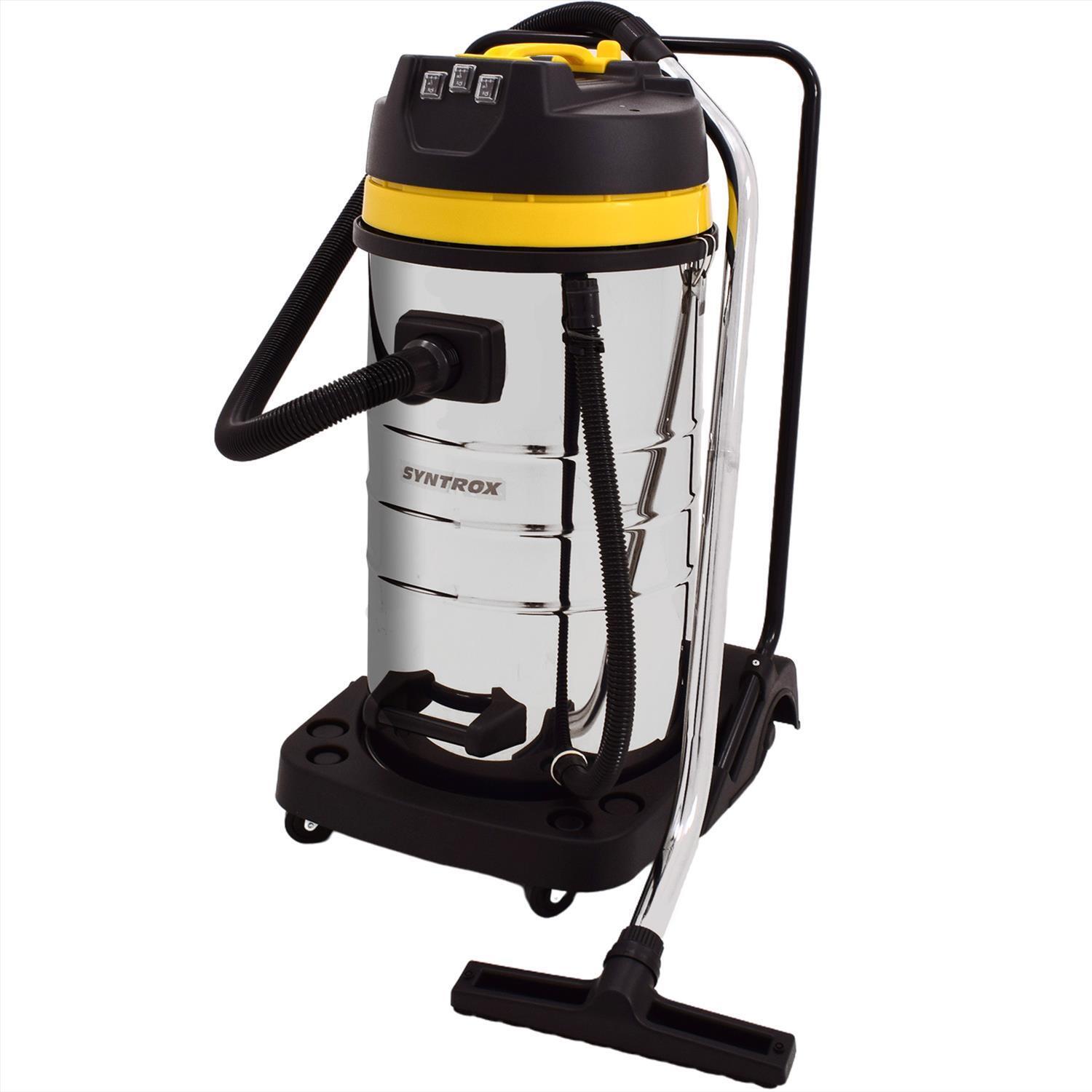 Syntrox Samaka Nass- und Trockensauger, 100 Liter, 3 Saugturbinen