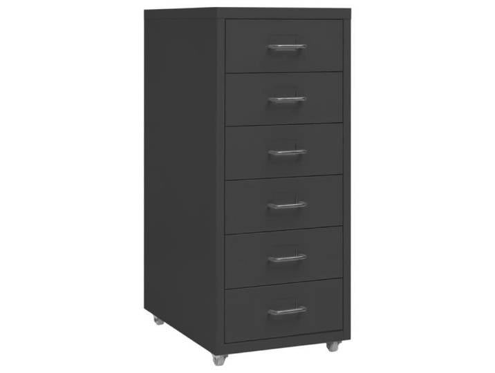 Meuble classeur - GKK - Armoire à tiroirs mobile Anthracite - 6 tiroirs - Métal