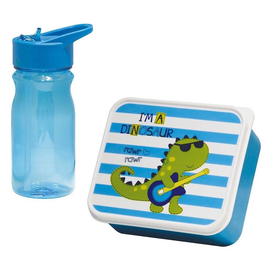 Mondex Brotzeitdose mit Flasche Blau Dinosaurier (45269033)