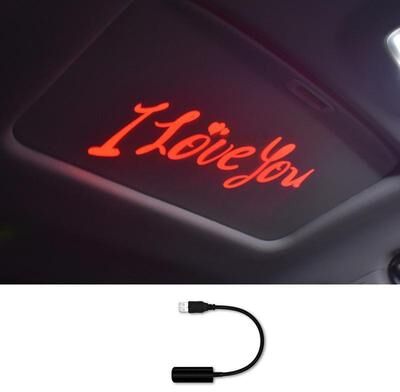 Everyday Crate G301 USB Car Ambient Light Flexible Car Interior Projection Light LED Star Projector red