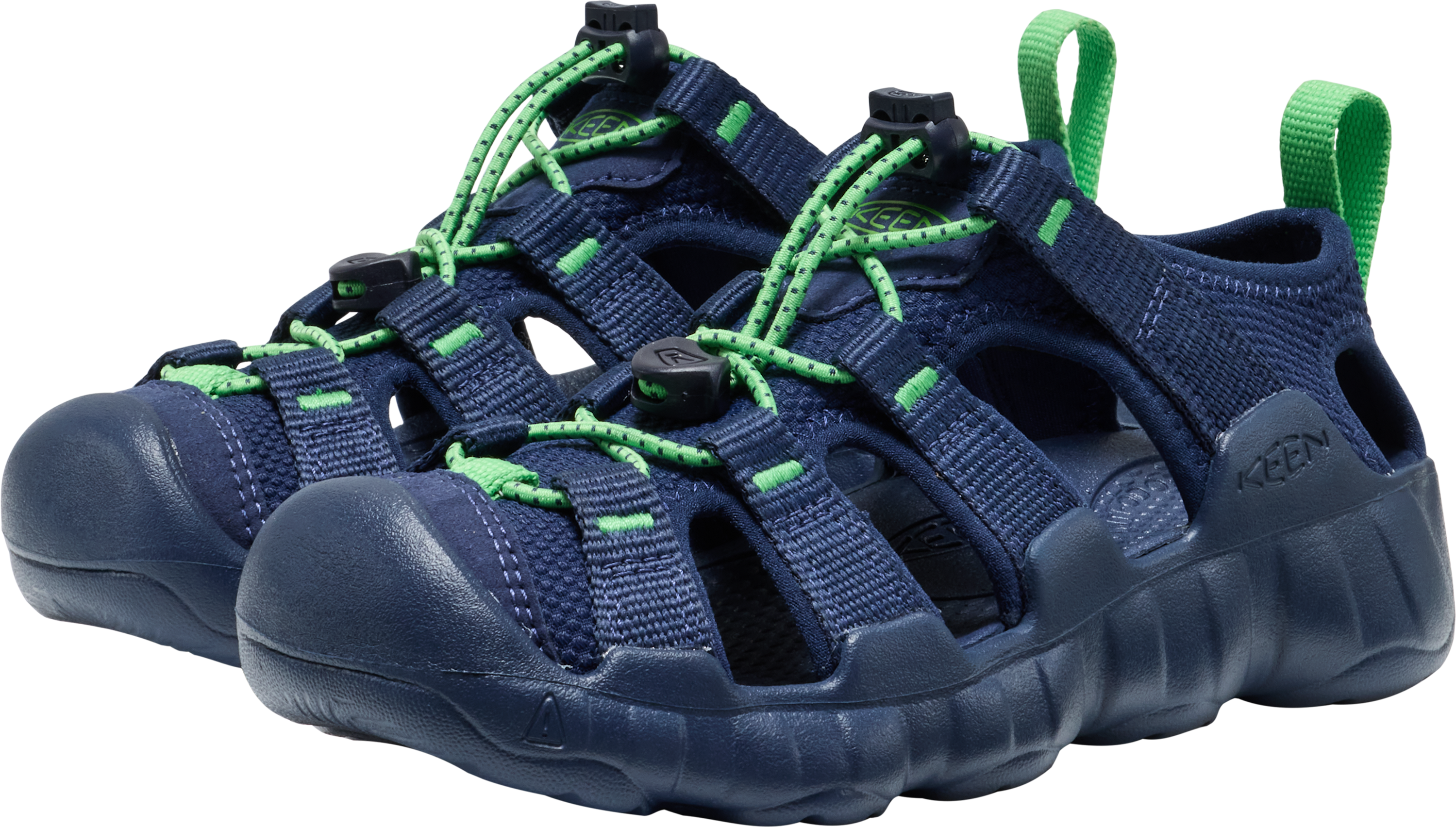 Sandale KEEN "HYPERPORT H2", Mädchen, Gr. 36, Synthetik, blau (naval academy, vibrant grün), Schuhe Sandale, waschbar und schnell trocknend naval academy, vibrant grün 36, Synthetik