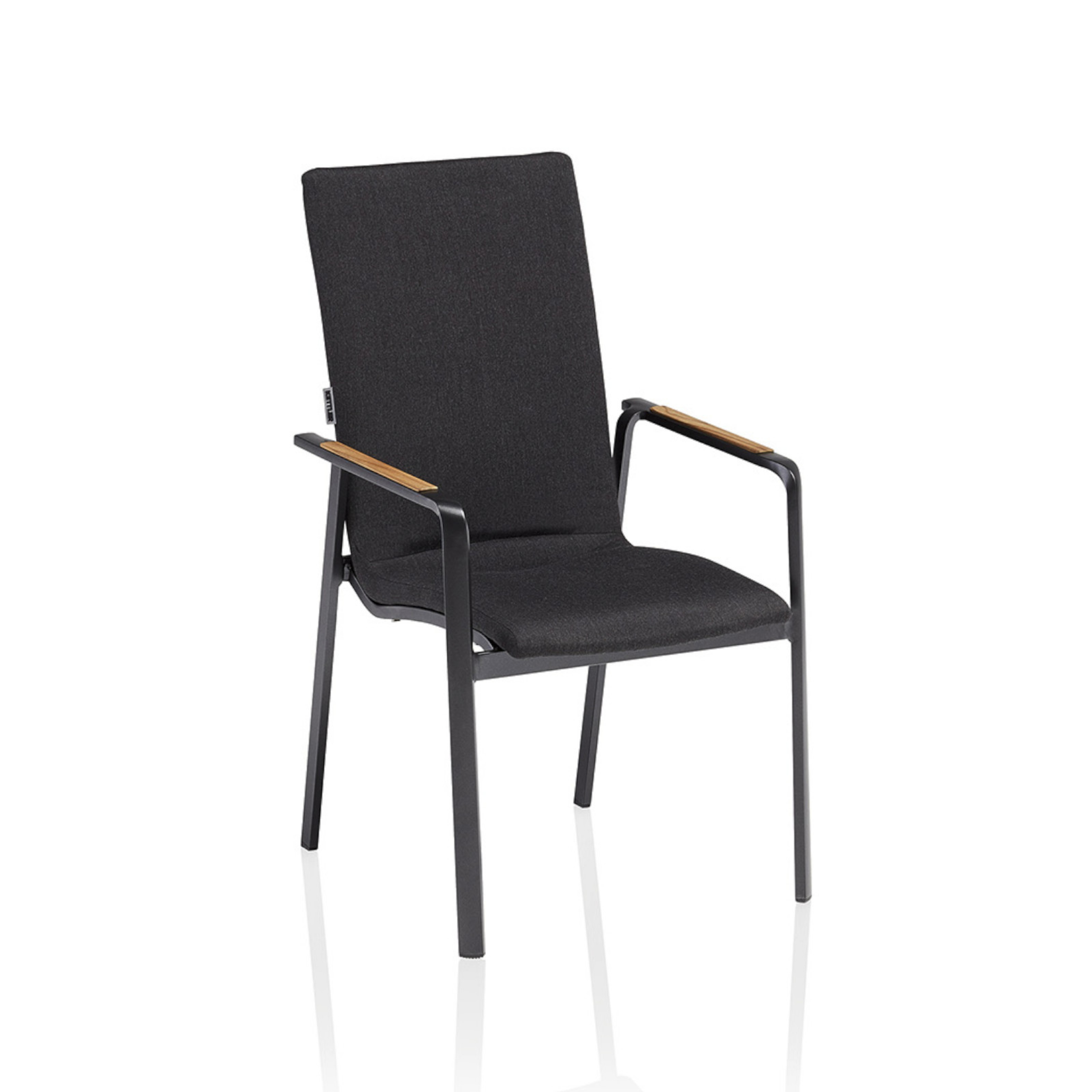 2er Set Kettler Diamond Stapelsessel mit hoher Rückenlehne Aluminium/Sunbrella/Teak