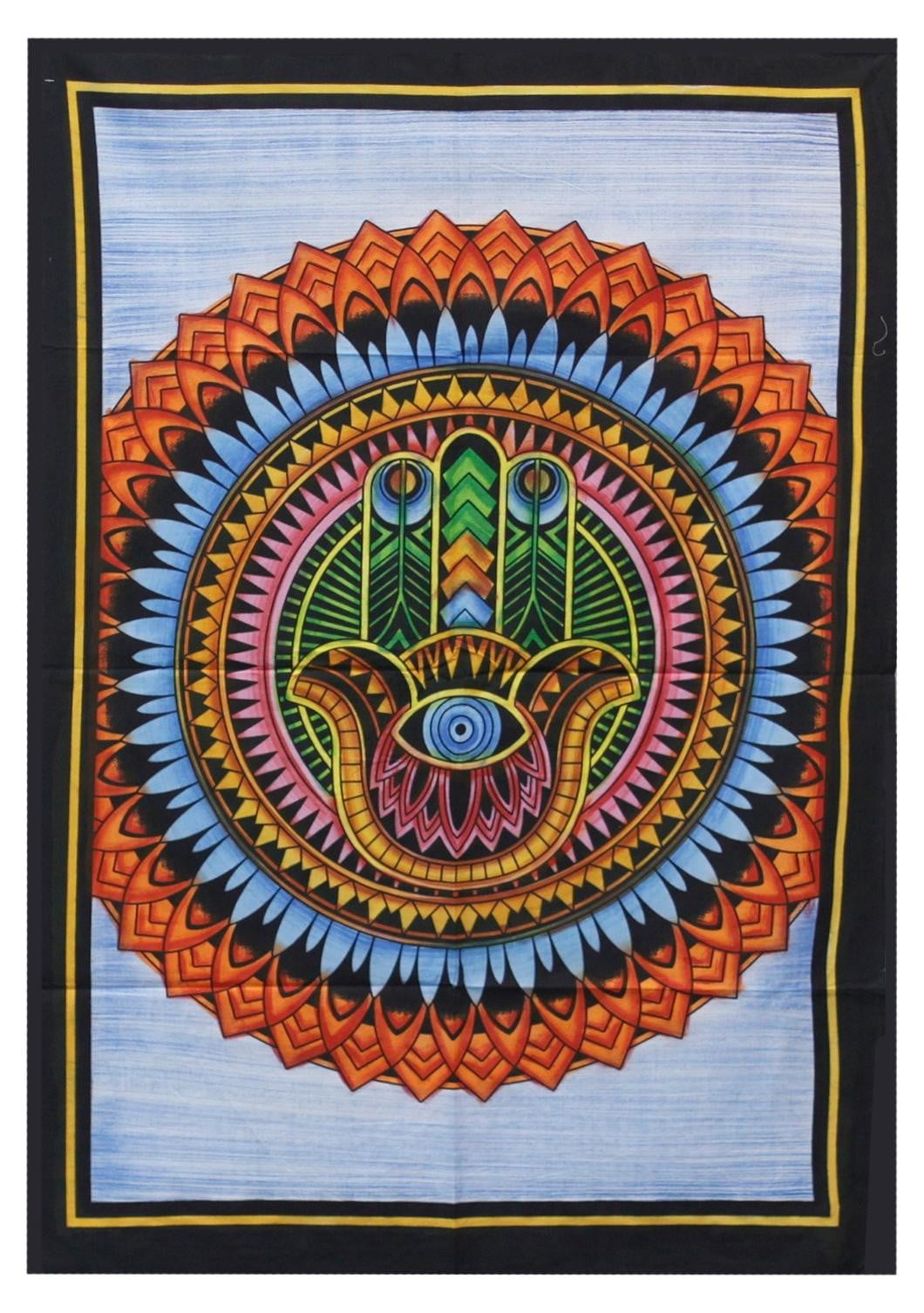 Ancient Wisdom Hamsa wanddecoratie van katoen