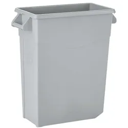 WAS Abfallbehälter grau 65 Liter mit Tragegriffen grau, 61x67x27.5 cm
