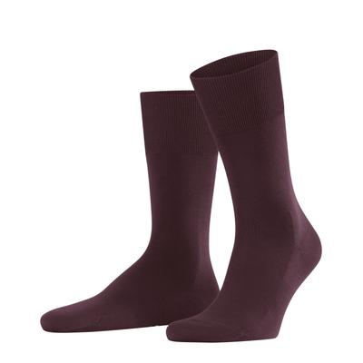 Socken FALKE "ClimaWool", Herren, Gr. 45-46, Sockengröße, rot (barolo), Materialmix, unifarben, Socken Socken, mit temperaturausgleichender Funktion, atmungsaktiv