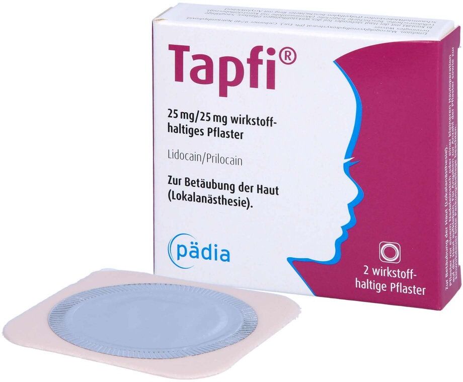 Tapfi 25 mg/25 mg wirkstoffhaltiges Pflaster