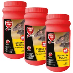 Protect Home Expert Ratten & Mäuse Portionsköder - 3x 500 g