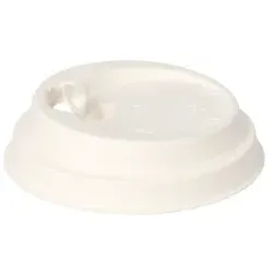 50 Dom-Deckel mit Verschluss Holzfaser `pure` rund Ø 8 cm · 2,2 cm weiss