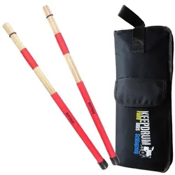 keepdrum SV1 Rods mit Stocktasche (Schlagzeug), Drumsticks + Schlägel